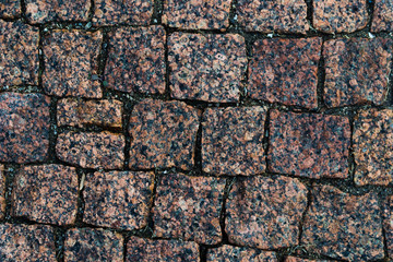 Old wet pavement paving texture