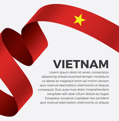 Vietnam flag, vector illustration on a white background