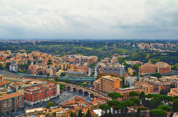 Fototapeta na wymiar Rome panorama building, Italy