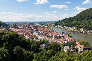 Fototapeta na wymiar Heidelberg city in Germany at sunny summer day