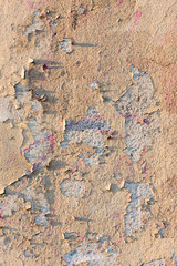 Paint peeling of from wall texture