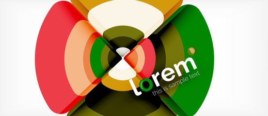 Obraz premium Circles and triangles design abstract background