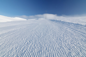 untouched ski slope