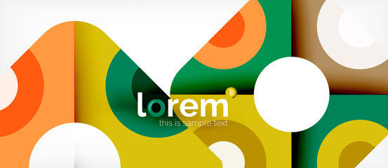 Obraz premium Colorful trendy geometric shapes background