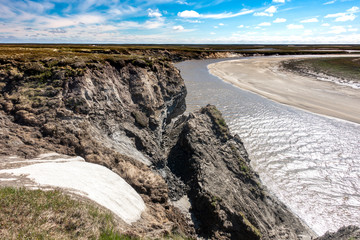 Fototapeta na wymiar Aerial view on North Yamal landscapes