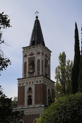 Fototapeta na wymiar Christian church in Bodbe town in Georgia
