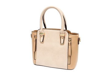 Fashion purse handbag on white background isolated