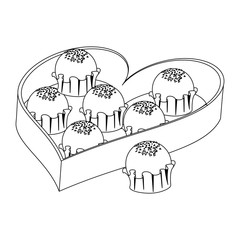 Set of chocolates black and white