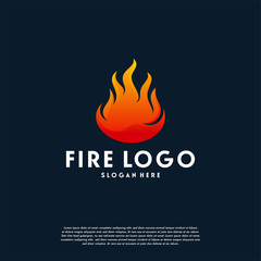 Modern Fire Flame logo designs, Iconic Fire logo template, Logo symbol icon