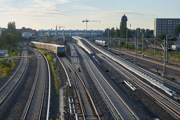 Fototapeta premium Baustelle rund um den Bahnhof Ostkreuz