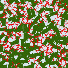 Obraz premium Christmas camouflage of various shades of blue, red and green colors