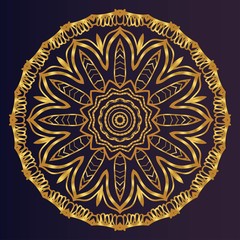 Mandala. for design, greeting card, invitation, coloring book. Arabic, Indian, motifs. Vector illustration.