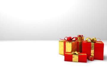 Christmas Gifts White Background
