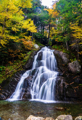 Obraz premium Silky Waterfall, Highway 100, Vermont, New England