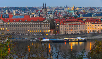 Aerial view of Prague, Czechia