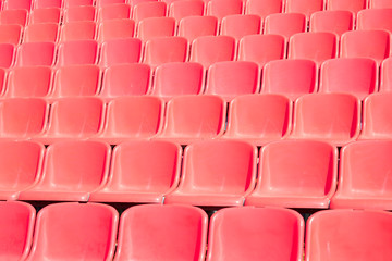Fototapeta premium lots of seats for spectators in red