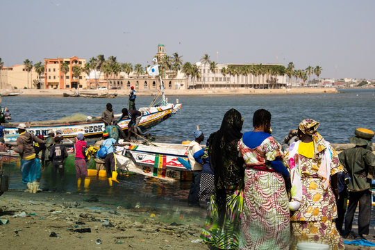 Port, Bateaux De Pêcheurs, Saint Louis, Sénégal