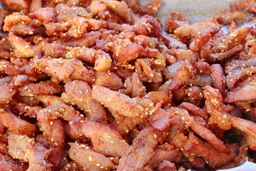 Fried pork at street food