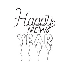 happy new year isolated icon