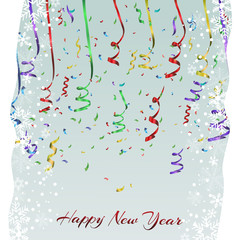 Snowfall Christmas. Snow on New Year's Eve. Festive card. Beautiful Christmas, New Year card. Vector illustration with transparency and mesh.