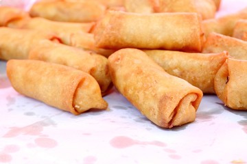 spring rolls at street food