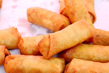 spring rolls at street food