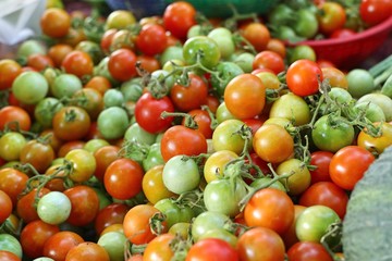 Fresh tomatoes in market