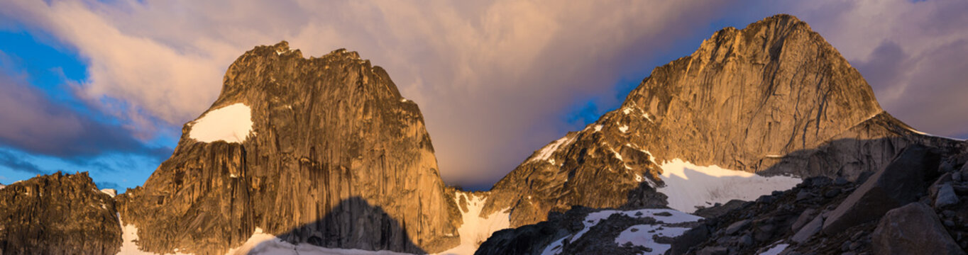 Bugaboo and Snowpatch Spires from Applebee Dome