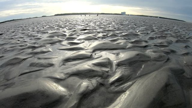 Wattenmeer, Ebbe, Rippelmarken