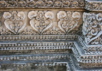 pattern sculpture style lanna in chiang mai Thailand travel