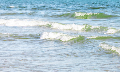 soft wave of the sea on the sandy beach.