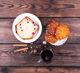 Glass with mulled wine