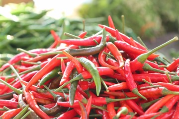 Fresh chilli at market