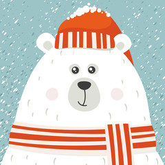Polar bear greeting card