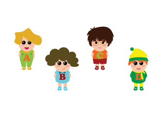 Fototapeta premium coloring kids character funny cute vector illustration cartoon