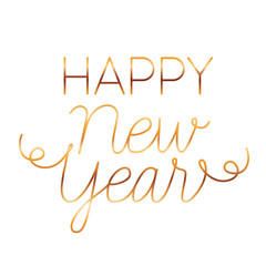 happy new year isolated icon