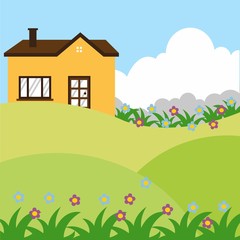 coloring home sweet home vector illustration design for kids park 