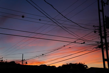 atardecer en la ciudad