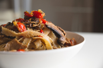 Tagliatelle "Pachino and tomatoes"