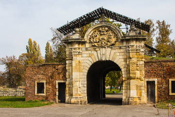 Fototapeta na wymiar Ancient gate in Belgrade fortress. Serbia