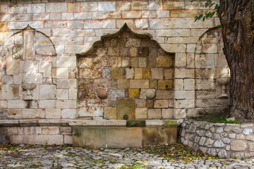 The historic drinking fountain in the Belgrade fortress. Serbia