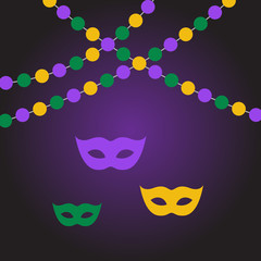 Celebration mardi gras party background template vector illustration