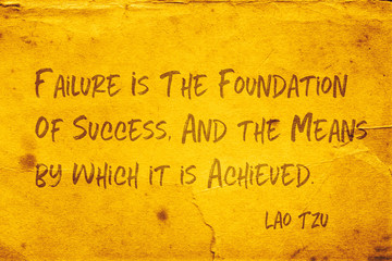 foundation of success Lao Tzu - obrazy, fototapety, plakaty