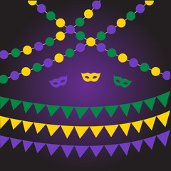 Celebration mardi gras party background template vector illustration
