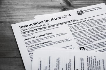 Obraz premium tax form SS-4