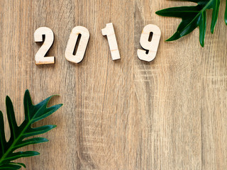 Sigh symbol number Happy new year 2019