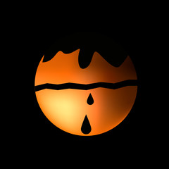 Fototapeta premium Appetizing bun with black sauce