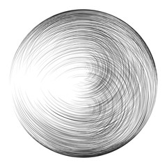 Abstract strokes that makes a sphere