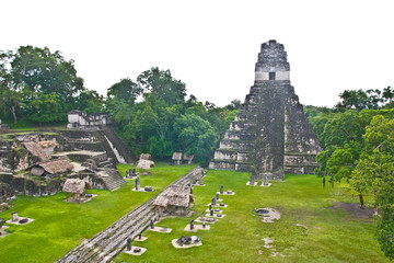 Mayan temples in Tikal National Park, Guatemala, Central America 