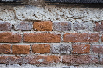 old red brick wall background